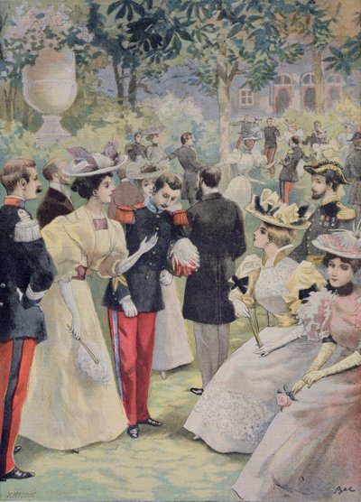 A Garden Party at the Elysee, illustration from 